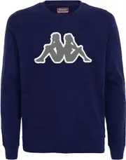 4 X Mens Kappa Tarvit Logo Sweatshirt 922 Jumper Pullover Blue/Grey