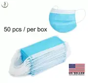 Dental Medical Disposable Ear-Loop Face Masks 3 Ply Pleaded Ultra Sensitive 50pc