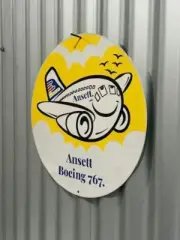 ANSETT BOEING 767 400 MM DIAMETER METAL SIGN