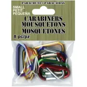 Pepperell Paracord Carabiners Small 8/Pkg- - 6 Pack
