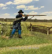 W.Britain 31374 Federal Iron Brigade Corporal Standing Firing (Britains)