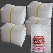 200PCS Bubble Out Bags&Pouches, 6”x8” Bubble Pouch Bags, Double Walled Clear Bubble Cushioning Wrap Bags for Moving Shipping Storage and Packing Supplies for Dishes Glasses Plates