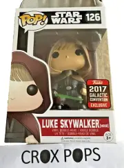 Hooded Luke Skywalker GALACTIC 126 STAR WARS Funko Pop Vinyl New in Mint Box+P/P
