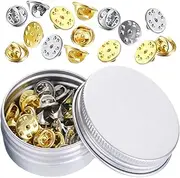 [CORHAD] Brooch Pin Backs 50pcs Lapel Pin Keepers for Diy Craft and Jewelry Making