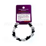 Clear Quartz & Hematite Crystal chip bracelet combo | Brand New in packet