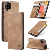 CaseMe Samsung Galaxy A42 5G Classic PU Leather Folio Case Cover A426 [Brown]