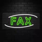 FAX Sign for Business Displays | LED Flex Neon | 32"W x 13"H x 1"D