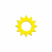 Lot of 100 Tanning Bed Body Stickers Yellow Sun Sunburst Tattoo