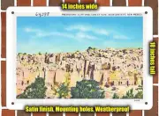 METAL SIGN - New Mexico Postcard - Prehistoric Cliff Dwellers at Puye, Near San