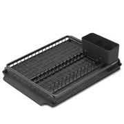 Brabantia Dish Drying Rack w/Utensils Holder/Drip Tray Kitchen Organiser Grey