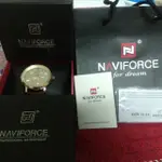 NAVIFORCE三眼真皮手錶