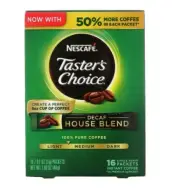 Nescafe, Taster's Choice, Instant Coffee, Decaf House Blend, 16 packets