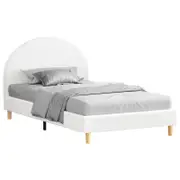 ALFORDSON Bed Frame Arched Base White King Single