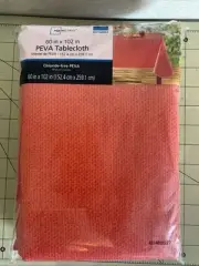 MAINSTAYS~ Coral Rectangle~60"x102" PEVA Tablecloth NEW