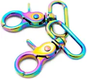 Rainbow Trigger Snaps, 6 PCS Hook Clasps Oval Swivel Clips Hooks Clips Snap for