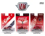 "COCA-COLA" 3 PC SET RELEASE 43 1/64 DIECAST MODEL CARS M2 MACHINES 52500-A43