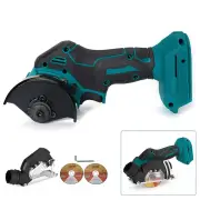 Electric Compact Circular Saw Brushless Cordless Wood Tile Metal Cutting Machine with 2pcs Saw Blades for 18V Battery