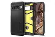 SPIGEN Google Pixel 8 Pro Case, Genuine Tough Armor Heavy Duty Kickstand Cover for Google - Black