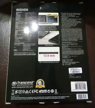 創見 Transcend 全新 外接式 DVD光碟機 燒錄機