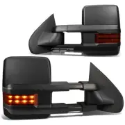 Fit 14-17 Gm K2Xx Power+Heated+Led Signal Light Rear View Towing Mirror Pair