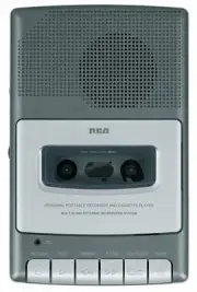 RCA RP3504 Shoebox Cassette Recorder W/ Stand Up Microphone & Power Adapter New