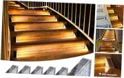Solar Stair Lights Solar Step Lights Outdoor Waterproof 6 Pack Warm White