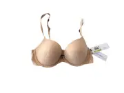 Calvin Klein New W/Tags QF112065 Perfect Fit Plunge Push-Up UW Bra Beige 34B NWT