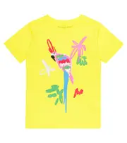 [Stella McCartney Kids] Stella McCartney Kids Printed cotton jersey T-shirt Y 4 yellow