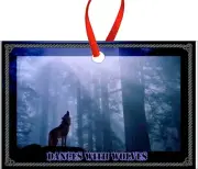 Wolves Howling Art Christmas & Holiday Ornament TRAVEL POSTER ART