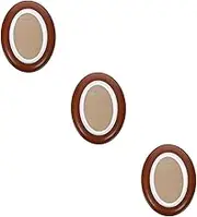 QUMIIRITY 3pcs Elegant Oval Picture Frame Wall Hanging Photo Decor Vintage Wooden Photo Frame Rustic Wall Hanging Picture Frame for Living Room