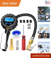 Digital Tire Pressure Gauge with Quick Connect Coupler - Safe Driving Essential