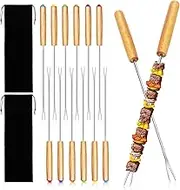 Alipis 18 Pcs Fondue Forks Fruit Forks Chocolate Dipping Tools Wood Handle Fondue Kitchen Utensils