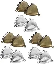 Holibanna 12pcs Hollow Connector Charms Layered Necklace Clasp Links Multi Strand Bracelet Layer Clasp for Necklace Dangle Earring Making