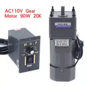90W AC110V High Torque Electric Geared Reducer Motor Speed Controller 1:20 67RPM