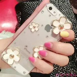 閃亮鑽殼❤Sony Z/Z1/Z2/Z3/Z3 PLUS/Z4 小雛菊花花水鑽殼手機殼透明硬殼，現貨+預購