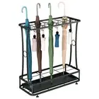 Black Metal Umbrella Stands Walking Stick Home Hotel Office Storage Hook 21 Slot