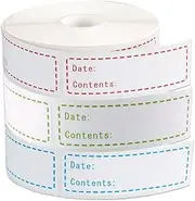 Removable Freezer Labels - 450 Pieces Adhesive Paper Labels for Refrigerator and Food Storage
