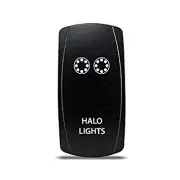 Rocker Switch Halo Lights 4 pin w/ Symbol - RED Led car truck rzr utv jeep