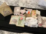 Junk Journal insert + lot Cards, Pockets, new +vtg Ephemera GORGEOUS!