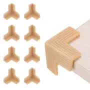 Corner Protectors 8Pcs Table Corner Protectors(3D-shaped, Brown)