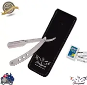 BARBER CLEAN CUT THROAT SHAVING RAZOR RASOIRS RASIERMESSER SHAVER & BLADES PRO