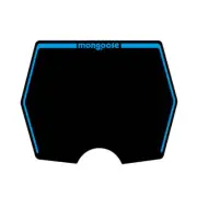 Mongoose 1982-1983 plate decal only - Black with Blue print - old school bmx
