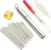 MUELODSIC Embroidery Needles for Hand Sewing Cross-Stitch Kits Punch Needle Embroidery Easy to Thread Stainless Steel