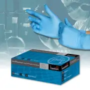 Nitrile Supertouch Blue 300mm Long Cuff Powder Free Micro Textured