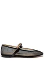 LE Monde Beryl Mary Jane Mesh Ballet Flats - Black - 40 (IT40 / UK7) 40 (IT40 / UK7)