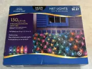 Christmas Lights Holiday Time 150 Net Light Set 6 ft. x 4 ft. Multicolor NEW!!