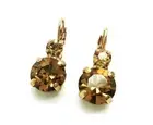Earrings By Mariana Woman Gorgeous Light Colorado Topaz and Golden Swarovski ...