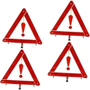 ULTECHNOVO Portable Car Warning Sign 4pcs Safety Triangle Kit for Roadside Assistance