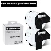 2 Rolls 1-1/7" x 2-3/7" Samll Paper Address Labels DK-1209 Fits Brother QL-1060N