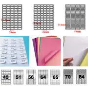 1~90 Labels Sheet A4 Color Self-adhesive Paper Stickers Inkjet Laser Print Lot